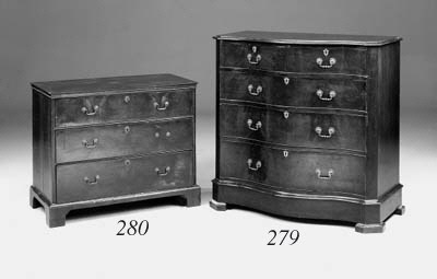 A walnut chest, mid 18th century and later