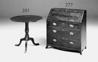 A mahogany pie crust tripod table, late 19th century