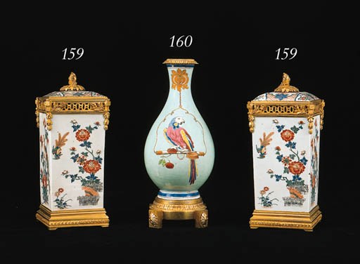 A PAIR OF LOUIS XVI ORMOLU-MOUNTED JAPANESE PORCELAIN POT-POURRI VASES AND COVERS