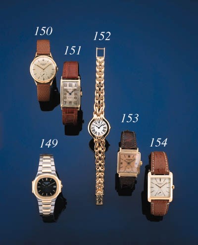 Patek Philippe, an early gold rectangular wristwatch