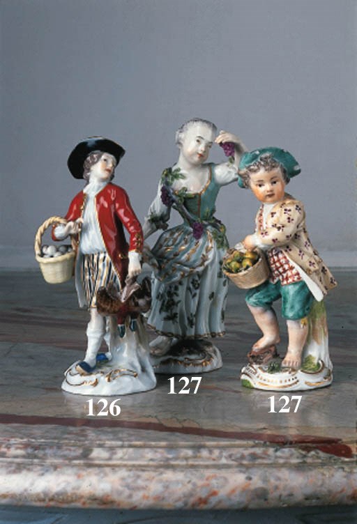 A Meissen figure of a gardener