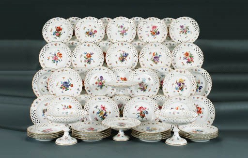 A-Meissen-style dessert service