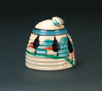 'May Avenue' a  'Bizarre' Beehive Honey pot and cover