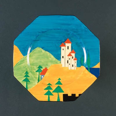 'Appliqué Blue Lucerne' a  'Bizarre' plate