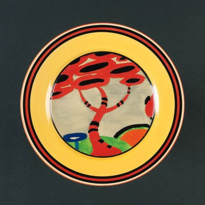 'Appliqué Red Tree' a  'Bizarre' plate