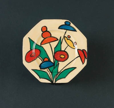 'Geometric Flowers' a  'Fantasque Bizarre' side plate