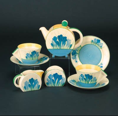'Blue Crocus' a  'Bizarre' Bon Jour tea for two