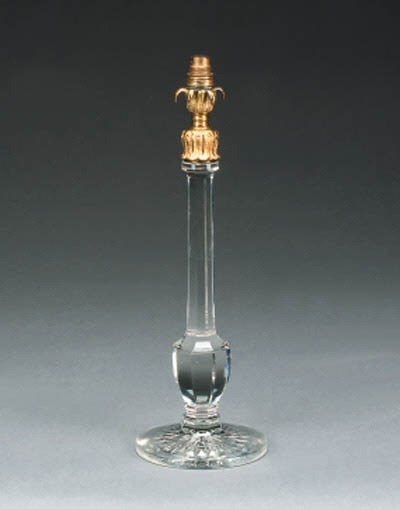 A Victorian cut-glass and gilt-bronze mounted CLARKE'S CRICKLITE table lamp, circa 1880