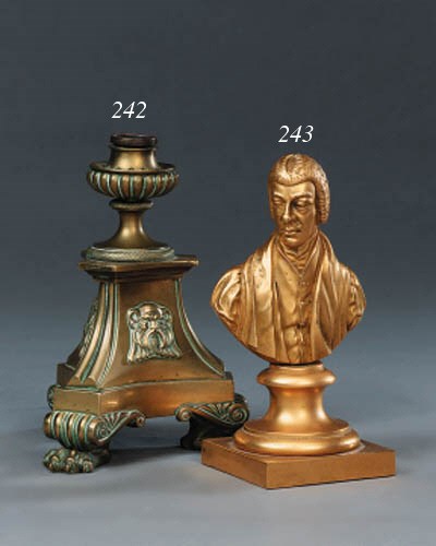 A Regency bronze lamp base, early 19th century