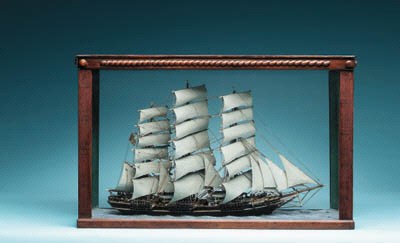 A Folk Art Diorama Of The Clipper Ship Tally Ho of New York