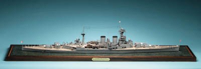 An Exhibition Standard Scale Waterline Model Of The British Battleship H.M.S. HOOD