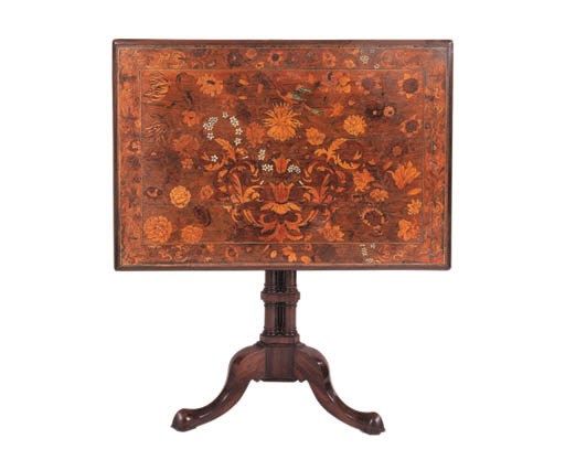 A walnut tripod table, English, late 19th century