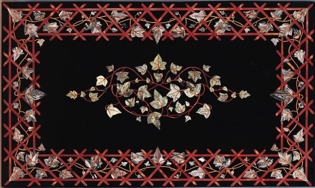 AN ITALIAN PIETRA DURA MARBLE TOP