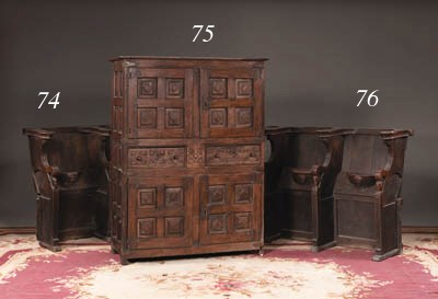 A SPANISH RENAISSANCE OAK CHOIR STALL