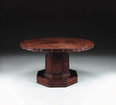 AN ITALIAN RENAISSANCE STYLE WALNUT CENTER TABLE