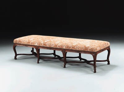 A REGENCE WALNUT BANQUETTE