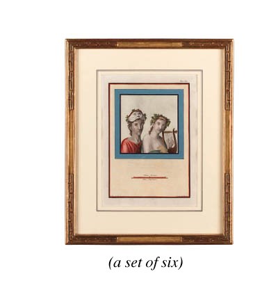 A SET OF SIX POMPEII PRINTS