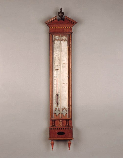 A Dutch Louis XVI mahogany cistern barometer