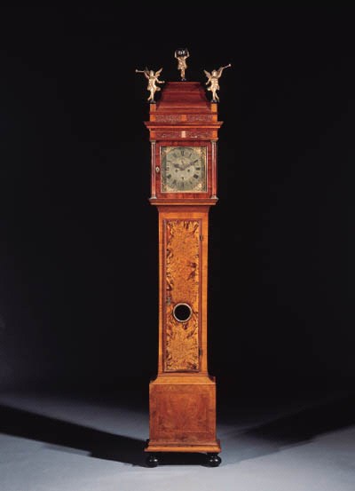 A walnut longcase clock