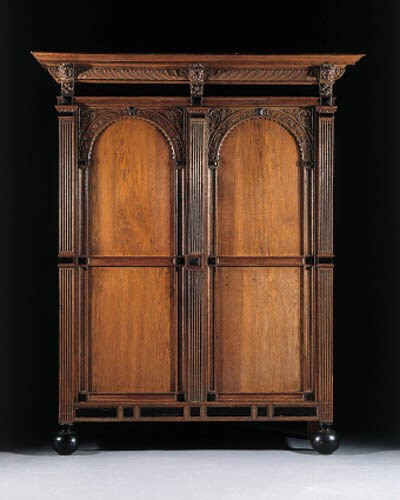 A Dutch ebony oak cupboard