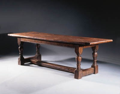 An oak refectory table