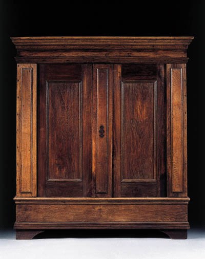 A North European oak cupboard