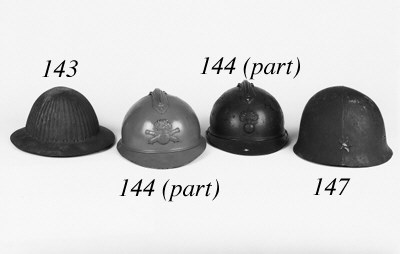 Two French Adrian Helmets