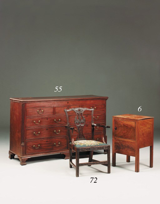 A George III mahogany bedside commode