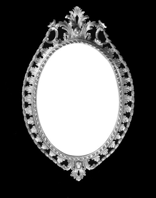 An oval giltwood wall mirror, 19th Century