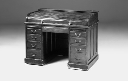 A mahogany rolltop desk, early 20th Century