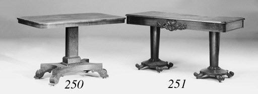 A mahogany library table, mid 19th century