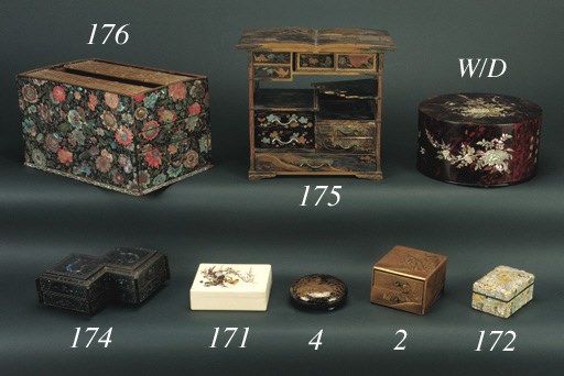 A Japanese lacquer cabinet