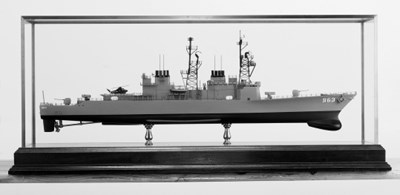 A well presented model of the U.S. Navy guided missile frigate Spruance Pennant No. 963