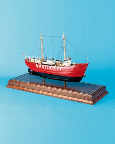 A well presented and detailed model of the Nantucket Light Vessel, number 112