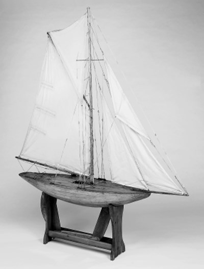 An early 20th Century gaff rigged pond yacht