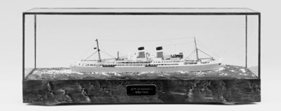 An exhibition standard 50ft:1in. scale waterline model of the Ellerman City Line S.S. City of Benares