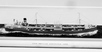 A fine 32ft:1in. scale waterline model of the B.P. Tanker Ltd. British Endurance of circa 1936