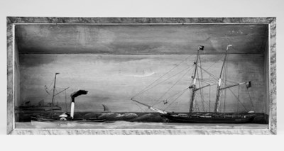 A sailor's waterline diorama