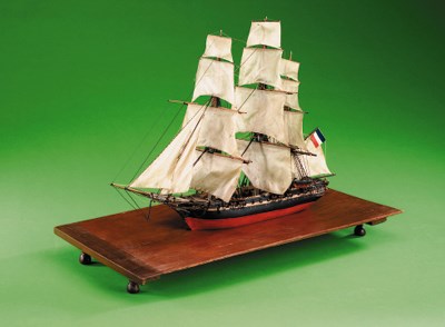 A 19th Century model of a twenty-four gun frigate