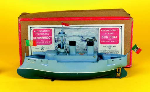 A Bing clockwork 30cm. Gunboat