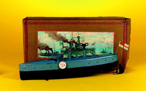 A Bing clockwork 31cm. Gunboat