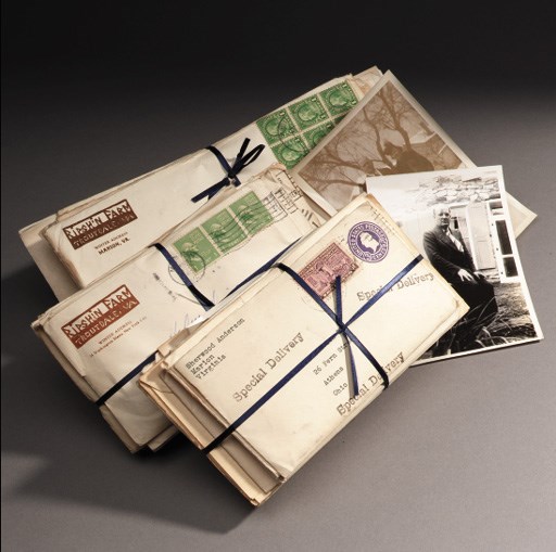 ANDERSON, Sherwood (1876-1941).  A correspondence containing 24 autograph letters (all but one signed "Sherwood Anderson" or "S.A."), 12 typed letters signed (as above), 2 autograph postcards (one signed), and 2 telegrams to Miss Helen Dinsmoor. V.p., 1938-41. Together approximately 70 pages of holograph, some written on rectos and versos, about 20 typed pages (a few with holograph corrections or insertions); many on Ripshin Farm, Troutdale, Va., letterhead, and most with original addressed envelopes.