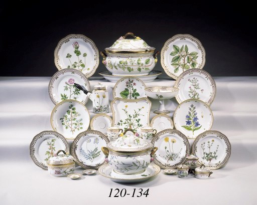 THREE ROYAL COPENHAGEN 'FLORA DANICA' SHALLOW BOWLS