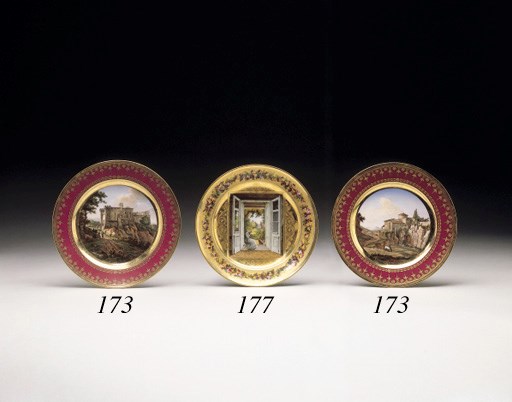 A BRUSSELS (FABER & WINDISCH) GOLD-GROUND CABINET PLATE