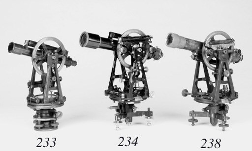 A black-enamelled and satin-chrome theodolite,