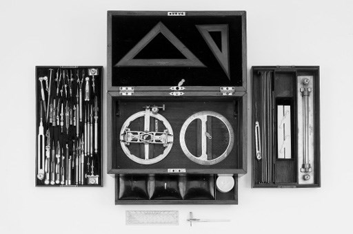 A late 19th-Century architect's drawing set,
