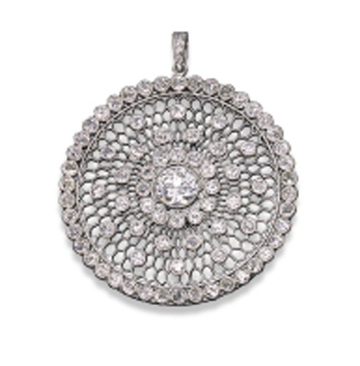 A BELLE EPOQUE DIAMOND PENDANT