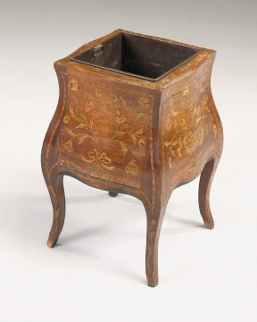 A Dutch mahogany and floral marquetry jardiniere, 19th century