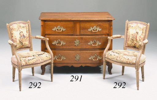 A French Provincial walnut commode, 18th century