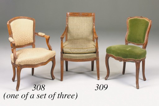 A Consulate carved beechwood fauteuil